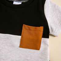 Load image into Gallery viewer, 2 Pieces Set Baby Kid Boys Color-blocking Tops And Shorts Wholesale 240802177
