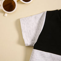 Load image into Gallery viewer, 2 Pieces Set Baby Kid Boys Color-blocking Tops And Shorts Wholesale 240802177
