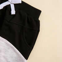 Load image into Gallery viewer, 2 Pieces Set Baby Kid Boys Color-blocking Tops And Shorts Wholesale 240802177
