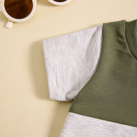 Load image into Gallery viewer, 2 Pieces Set Baby Kid Boys Color-blocking Tops And Shorts Wholesale 240802177
