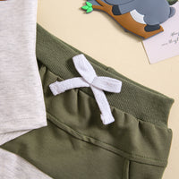 Load image into Gallery viewer, 2 Pieces Set Baby Kid Boys Color-blocking Tops And Shorts Wholesale 240802177
