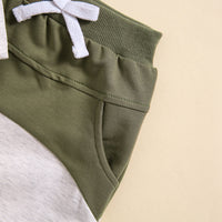 Load image into Gallery viewer, 2 Pieces Set Baby Kid Boys Color-blocking Tops And Shorts Wholesale 240802177
