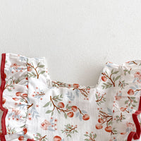 Load image into Gallery viewer, Baby Girls Fruit Print Rompers Wholesale 240802181
