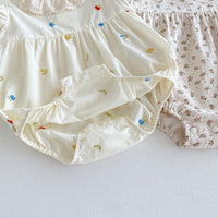 Load image into Gallery viewer, Baby Girls Flower Embroidered Rompers Wholesale 240802183
