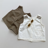 Load image into Gallery viewer, Baby Kid Boys Solid Color Tank Tops Wholesale 240802187
