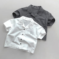 Load image into Gallery viewer, Baby Kid Boys Solid Color Letters Tops Wholesale 240802188
