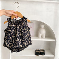 Load image into Gallery viewer, 2 Pieces Set Baby Kid Girls Flower Print Tank Tops And Shorts Wholesale 24080219

