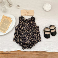 Load image into Gallery viewer, 2 Pieces Set Baby Kid Girls Flower Print Tank Tops And Shorts Wholesale 24080219

