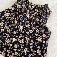 Load image into Gallery viewer, 2 Pieces Set Baby Kid Girls Flower Print Tank Tops And Shorts Wholesale 24080219
