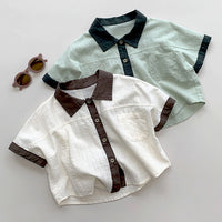 Load image into Gallery viewer, Baby Kid Boys Color-blocking Tops Wholesale 240802192
