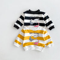 Load image into Gallery viewer, Baby Kid Girls Boys Striped Cartoon Print Tops Wholesale 240802214
