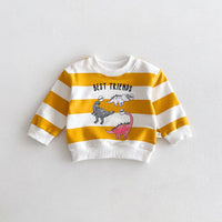 Load image into Gallery viewer, Baby Kid Girls Boys Striped Cartoon Print Tops Wholesale 240802214
