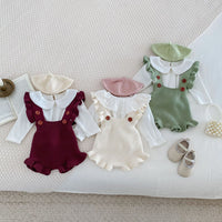 Load image into Gallery viewer, Baby Kid Girls Solid Color Rompers Wholesale 240802219
