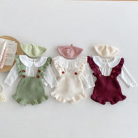 Load image into Gallery viewer, Baby Kid Girls Solid Color Rompers Wholesale 240802219
