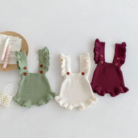 Load image into Gallery viewer, Baby Kid Girls Solid Color Rompers Wholesale 240802219
