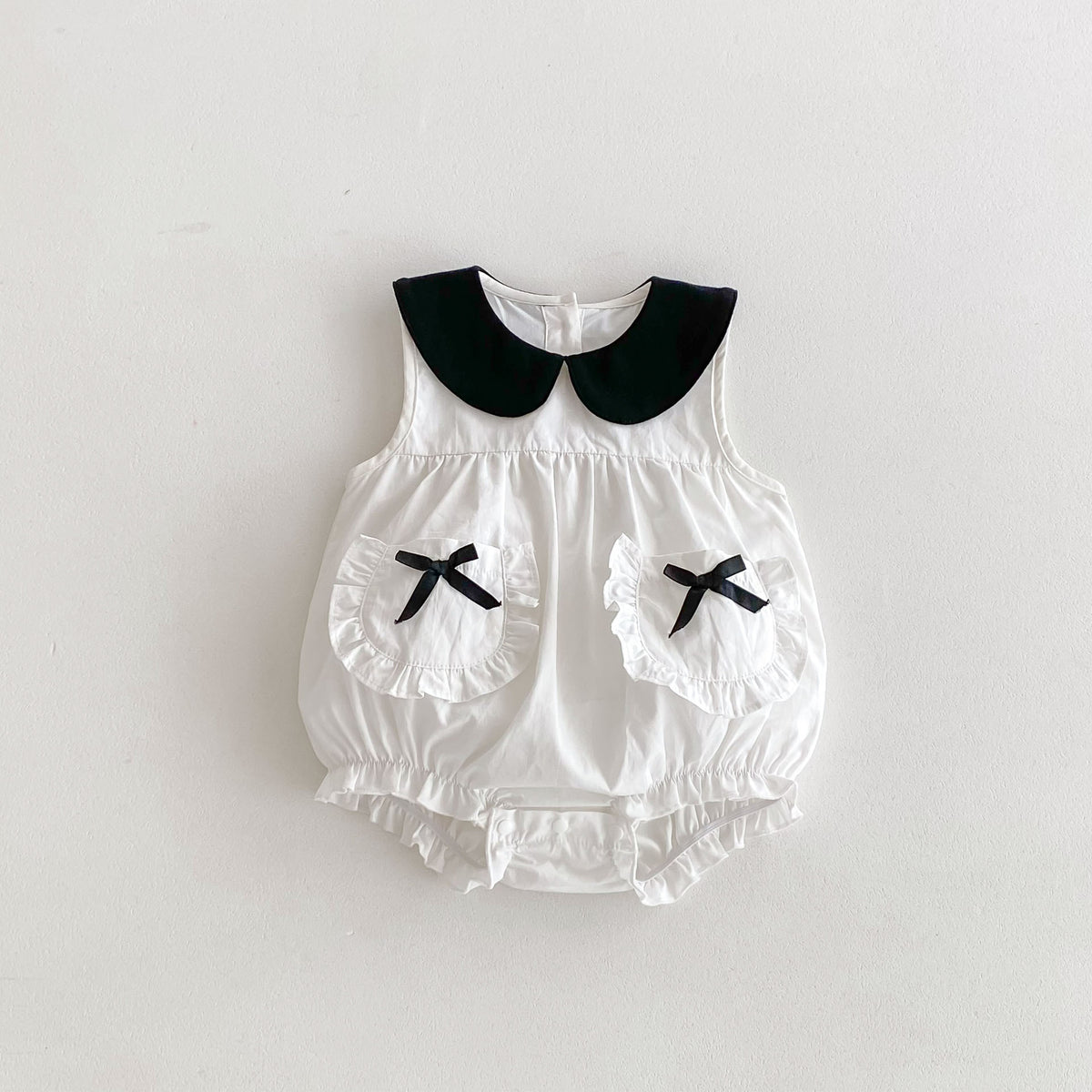 Baby Girls Solid Color Rompers Wholesale 240802225