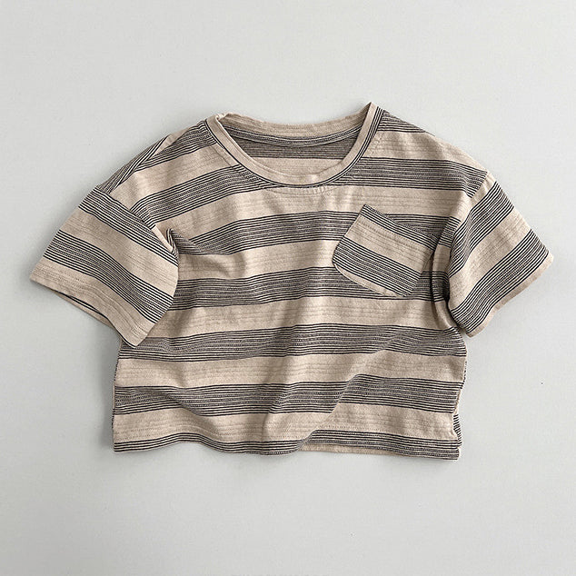 Baby Kid Boys Striped Tops Wholesale 24080223