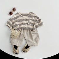 Load image into Gallery viewer, Baby Kid Boys Striped Tops Wholesale 24080223
