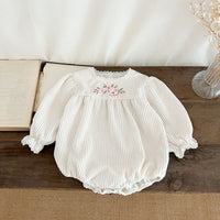 Load image into Gallery viewer, Baby Kid Girls Flower Embroidered Rompers Dresses Wholesale 240802231
