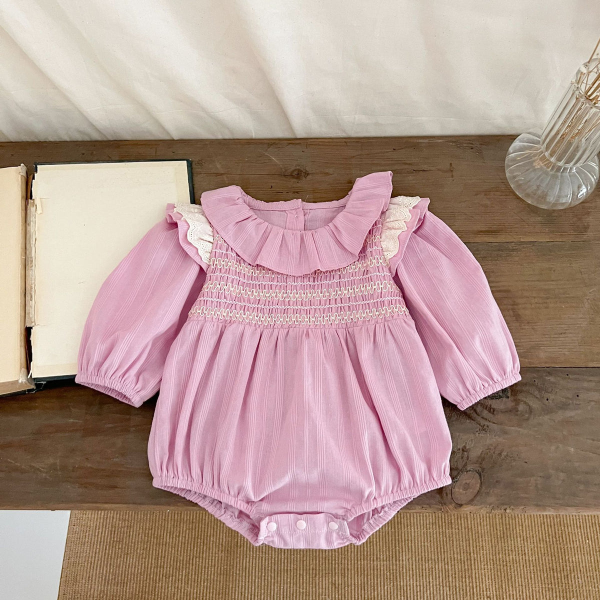 Baby Kid Girls Solid Color Rompers And Dresses Wholesale 240802233