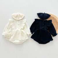 Load image into Gallery viewer, Baby Kid Girls Solid Color Rompers Wholesale 240802240
