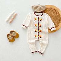 Load image into Gallery viewer, Baby Kid Girls Flower Embroidered Jumpsuits Wholesale 240802248
