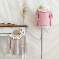 Load image into Gallery viewer, Baby Kid Girls Solid Color Flower Tops Wholesale 240802252
