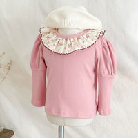 Load image into Gallery viewer, Baby Kid Girls Solid Color Flower Tops Wholesale 240802252
