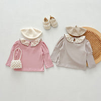 Load image into Gallery viewer, Baby Kid Girls Solid Color Flower Tops Wholesale 240802252
