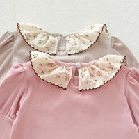 Load image into Gallery viewer, Baby Kid Girls Solid Color Flower Tops Wholesale 240802252
