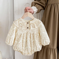 Load image into Gallery viewer, Baby Girls Flower Print Rompers Wholesale 240802253
