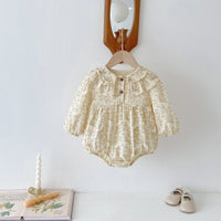 Load image into Gallery viewer, Baby Girls Flower Print Rompers Wholesale 240802253
