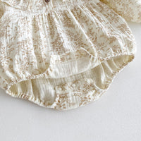 Load image into Gallery viewer, Baby Girls Flower Print Rompers Wholesale 240802253
