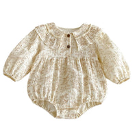 Load image into Gallery viewer, Baby Girls Flower Print Rompers Wholesale 240802253
