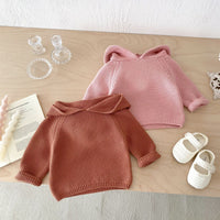 Load image into Gallery viewer, Baby Kid Girls Solid Color Crochet Sweaters Wholesale 240802259
