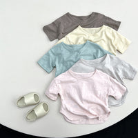 Load image into Gallery viewer, Baby Kid Girls Boys Solid Color Tops Wholesale 24080226
