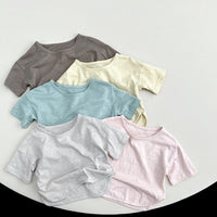 Load image into Gallery viewer, Baby Kid Girls Boys Solid Color Tops Wholesale 24080226
