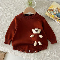 Load image into Gallery viewer, Baby Kid Girls Solid Color Cartoon Rompers Wholesale 240802268
