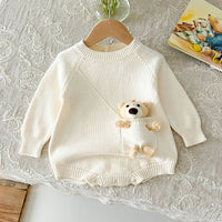 Load image into Gallery viewer, Baby Kid Girls Solid Color Cartoon Rompers Wholesale 240802268
