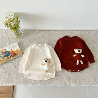 Load image into Gallery viewer, Baby Kid Girls Solid Color Cartoon Rompers Wholesale 240802268
