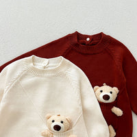 Load image into Gallery viewer, Baby Kid Girls Solid Color Cartoon Rompers Wholesale 240802268
