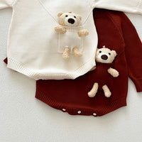 Load image into Gallery viewer, Baby Kid Girls Solid Color Cartoon Rompers Wholesale 240802268
