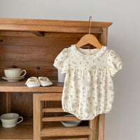 Load image into Gallery viewer, Baby Girls Flower Print Rompers Wholesale 24080227
