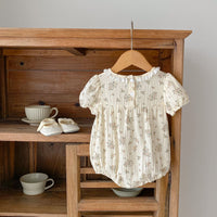 Load image into Gallery viewer, Baby Girls Flower Print Rompers Wholesale 24080227
