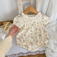 Load image into Gallery viewer, Baby Girls Flower Print Rompers Wholesale 24080227
