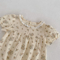 Load image into Gallery viewer, Baby Girls Flower Print Rompers Wholesale 24080227
