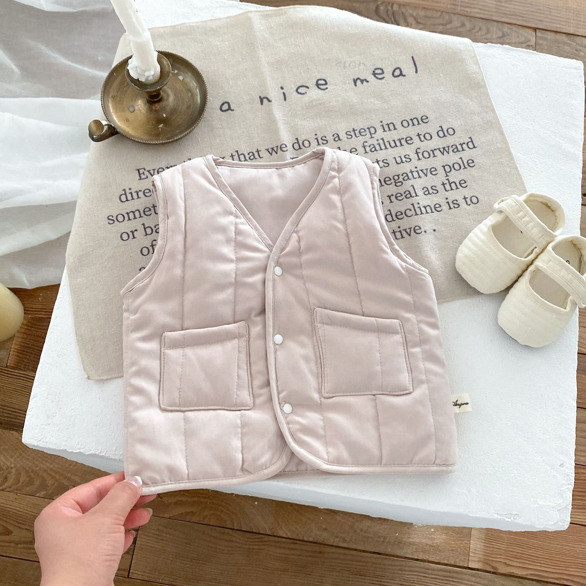 Baby Kid Girls Solid Color Vests Waistcoats Wholesale 240802270