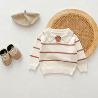 Load image into Gallery viewer, Baby Kid Girls Boys Striped Color-blocking Sweaters Wholesale 240802271
