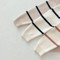 Load image into Gallery viewer, Baby Kid Girls Boys Striped Color-blocking Sweaters Wholesale 240802271
