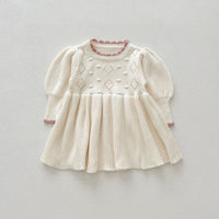 Load image into Gallery viewer, Baby Kid Girls Solid Color Crochet Dresses Wholesale 240802277
